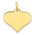 thumbnail image 1 of 10K Yellow Gold Charm Pendant Plain .018 Gauge Engraveable Heart Disc, 1 of 2