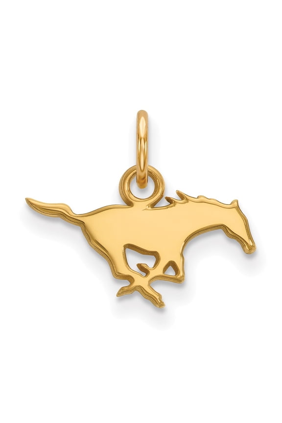 10K Yellow Gold Charm Pendant Texas NCAA Southern Methodist University 14 mm 16