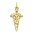 thumbnail image 1 of 10K Yellow Gold Charm Pendant Themed 25 mm 11 Solid Caduceus, 1 of 3
