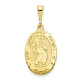 thumbnail image 1 of 10K Yellow Gold Charm Pendant Themed 35 16 mm St. Christopher Medal, 1 of 3