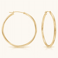 thumbnail image 1 of 10K Yellow Gold Classic Round Hoop Earrings | 30mm | Everyday Hoop Earrings | Great for Women and Men | GB Jewelry & Co., 1 of 8