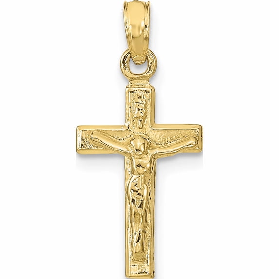 10K Yellow Gold Crucifix Pendant Made In United States -Jewelry By Sweet Pea