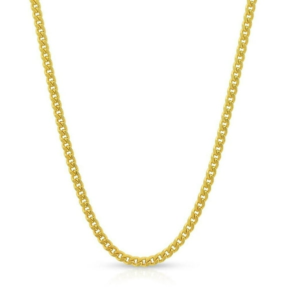 10K Yellow Gold Cuban Chain Necklace 16''-24'' GUARANTEED 10K PURE GOLD