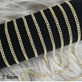 thumbnail image 1 of 10K Yellow Gold Cuban Curb Chain Necklace 16"- 30" Link Chain 2.5mm-7mm (22",2.5mm), 1 of 4