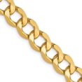 thumbnail image 1 of 10K Yellow Gold Curb Chain Styles Necklace 6.5 mm Semi-Solid 20 inch, 1 of 4