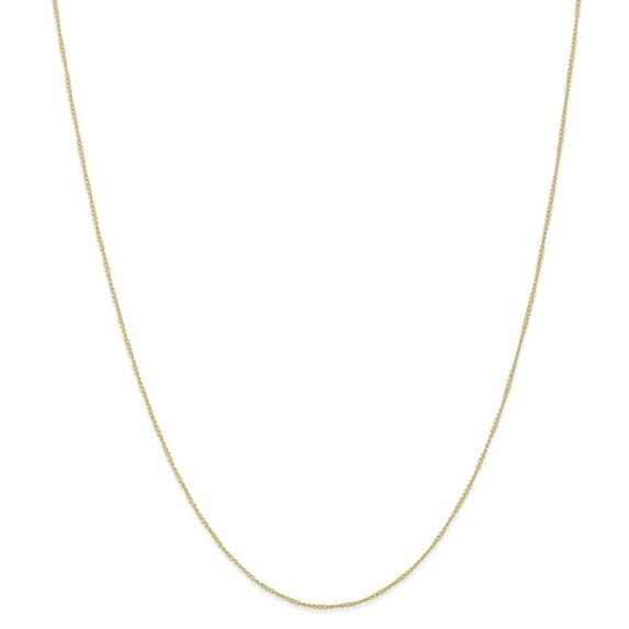 10K Yellow Gold Curb chain 18 in 0.5 mm .5 Carded