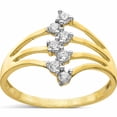 thumbnail image 1 of 10K Yellow Gold Cz 7-Stone Ring (Size 7) Made In United States 10c1415, 1 of 5