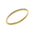 thumbnail image 1 of 10K Yellow Gold Dainty Stackable Rope Cable Design Slender Band Ring - Size 8-1/2, 1 of 1