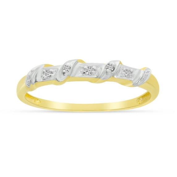 10K Yellow Gold Diamond Band Ring