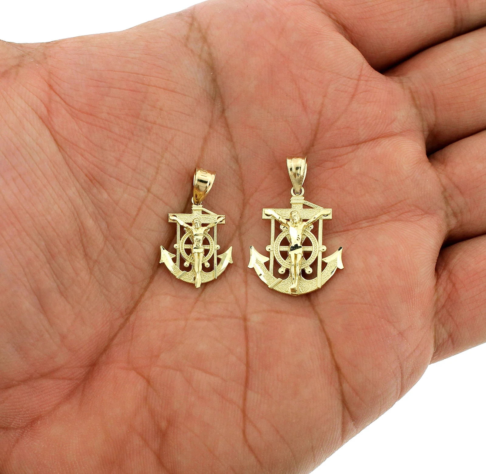 Jesus cross and anchor hotsell pendant