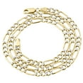 thumbnail image 1 of 10K Yellow Gold Diamond Cut Solid Figaro Style Chain 4mm Necklace 18 Inches, 1 of 6