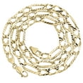 thumbnail image 1 of 10K Yellow Gold Diamond Cut Textured Fancy Figaro Link Chain 7mm Necklace 22", 1 of 7