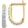 thumbnail image 1 of 10K Yellow Gold Diamond Fascination Hinged Hoop Earrings (Width 2) (Length 16) - Jbsp, 1 of 6