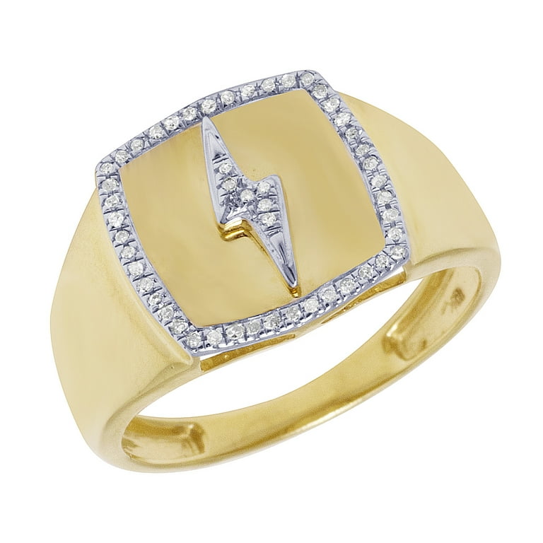 Hidden Gold™ 10k Inlay Black Diamond Ceramic™ Ring | Jensen