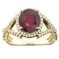 thumbnail image 1 of 10K Yellow Gold Diamond Natural Quality Ruby Engagement Ring Oval 9x7mm, size 7, 1 of 4