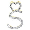 thumbnail image 1 of 10K Yellow Gold Diamond Script Initial S Pendant Heart Bail Charm 0.12 Ct., 1 of 6