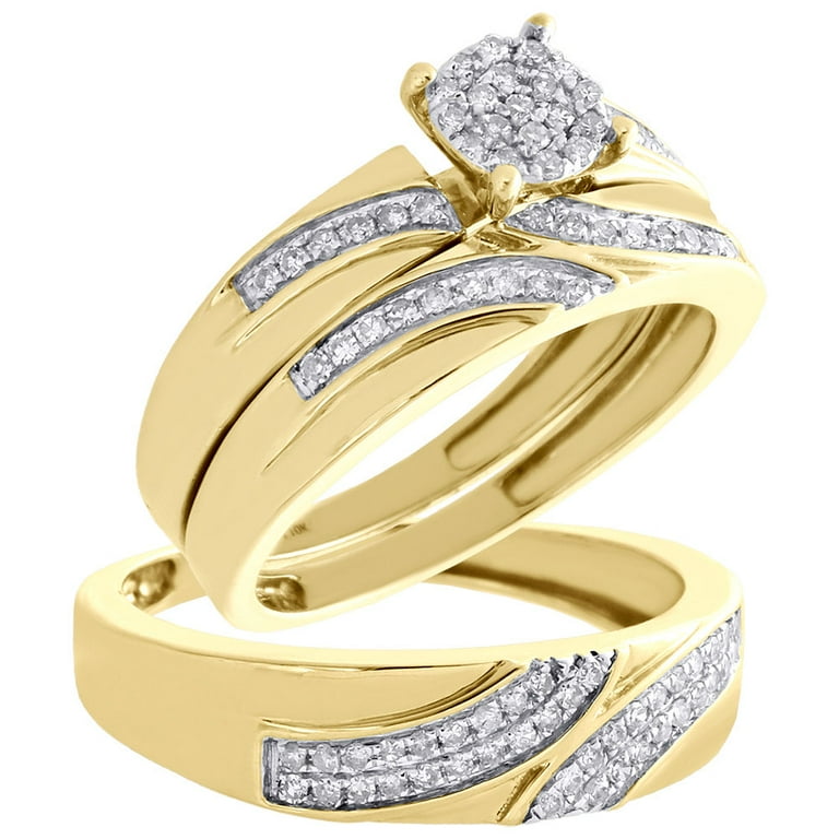 MEN'S BAND 0.50CT ROUND DIAMOND 10K YELLOW GOLD MEN'S BAND 0.50CT ROUND DIAMOND 10K YELLOW GOLD