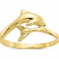 thumbnail image 1 of 10K Yellow Gold Dolphin Ring (Size 6) Made In United States 10zr193, 1 of 6