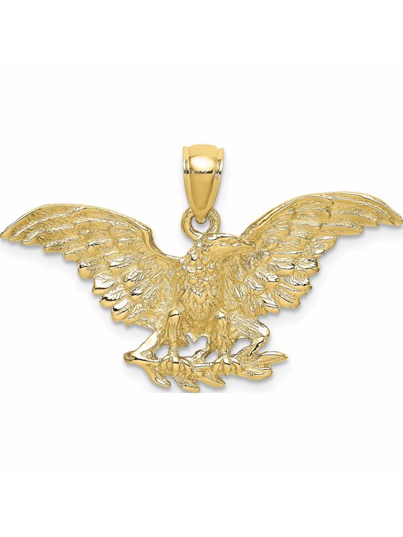 10K Yellow Gold Eagle with Wings Spread Charm
