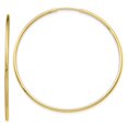 thumbnail image 1 of 10K Yellow Gold Earring Endless Women'S 42 mm Polished Tube Hoop Earrings, 1 of 3