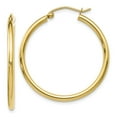 thumbnail image 1 of 10K Yellow Gold Earring Hoop Women'S 30 mm 4.6 Polished Hinged Earrings, 1 of 2