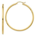 thumbnail image 1 of 10K Yellow Gold Earring Hoop Women'S 42 mm 2 Polished 2Mm Tube Earrings, 1 of 4