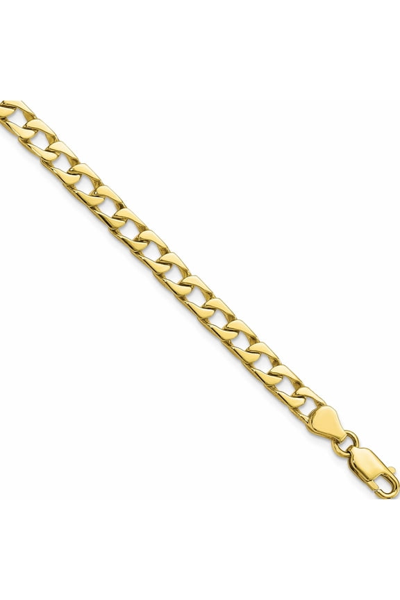 10K Yellow Gold Fancy Link Bracelet (8 X 5) Made In Peru 10gl5-8