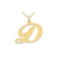 thumbnail image 1 of 10K Yellow Gold Fancy Script Initial -D- Pendant Necklace Charm with Chain for Women, 1 of 4