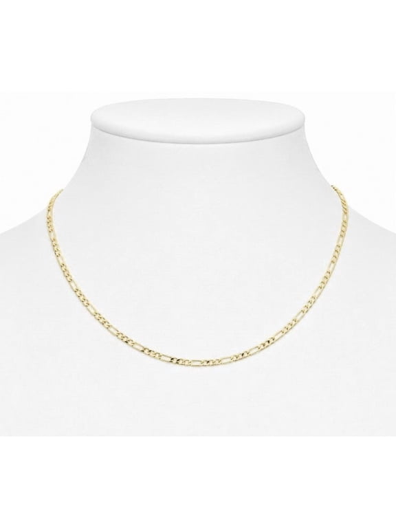 10K Yellow Gold Figaro Chain (16", 2.7mm, 1.7g)