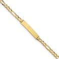 thumbnail image 1 of 10K Yellow Gold Figaro Link ID Bracelet, 1 of 3