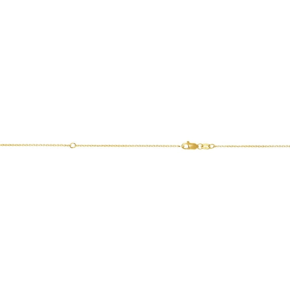 10K Yellow Gold Finish Classic Cable Chain 18" with Lobster Clasp