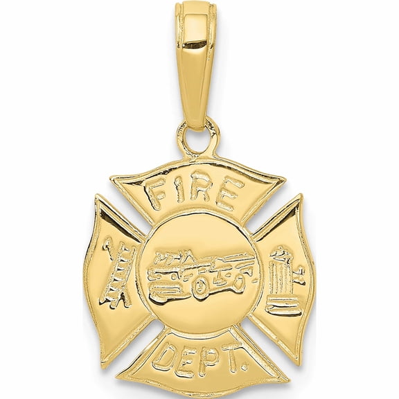 Jewelry by Sweet Pea 10K Yellow Gold Fire Dept. Medal Pendant