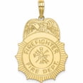 thumbnail image 1 of 10K Yellow Gold Firefighter Fire Dept. Badge Charm (24.5 X 19.6) Made In United States -Jewelry By Sweet Pea, 1 of 5