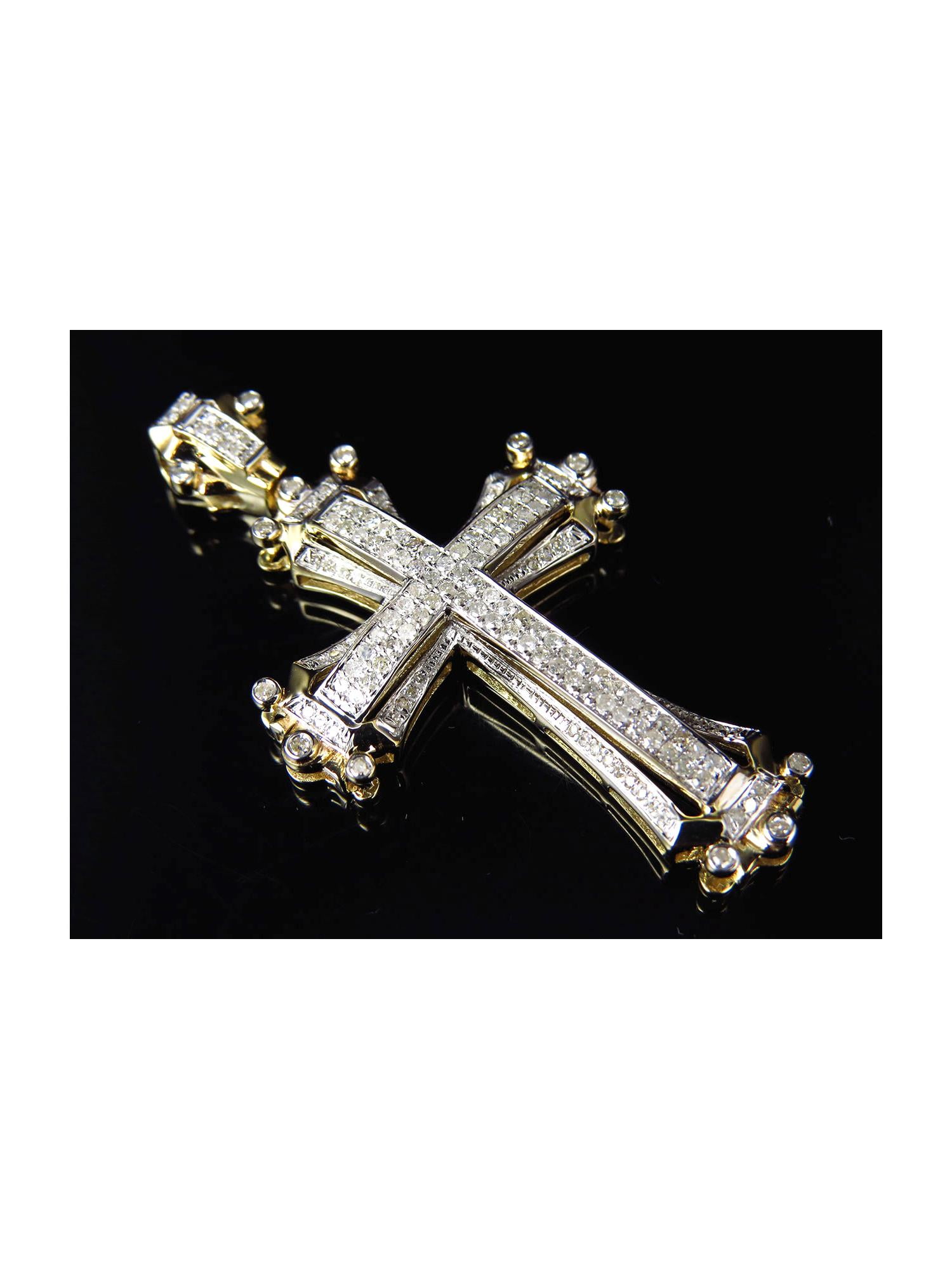 Genuine diamond on sale cross pendant