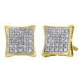 thumbnail image 1 of 10K Yellow Gold Genuine Diamond Pave Studs Small 7.70mm Kite Earrings 0.17 Ct., 1 of 7