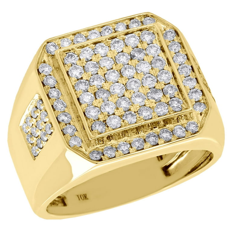 MEN'S BAND 1.50CT ROUND DIAMOND 10K YELLOW GOLD MEN'S BAND 1.50CT ROUND DIAMOND 10K YELLOW GOLD