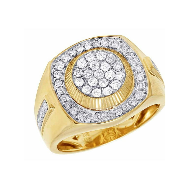 Mens gold diamond pinky rings deals