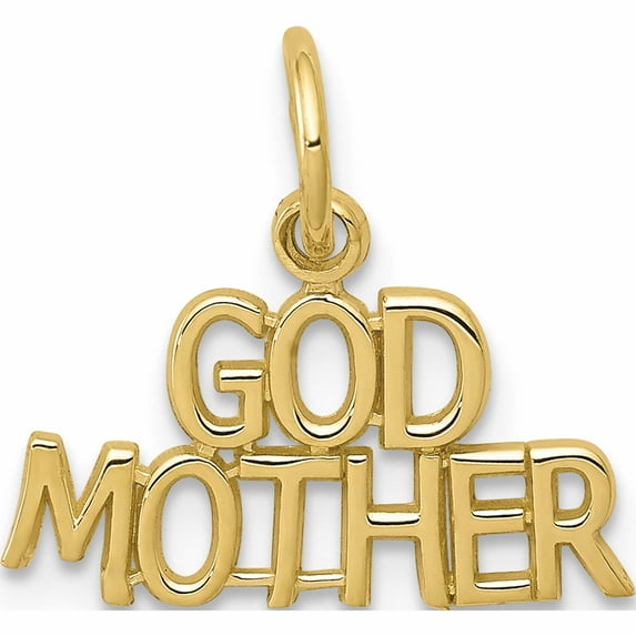 10K Yellow Gold Godmother Charm (15 X 16) Made In United States 10c497
