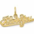 thumbnail image 1 of 10K Yellow Gold I Love You Charm (6 X 22) Made In United States 10c226, 1 of 5