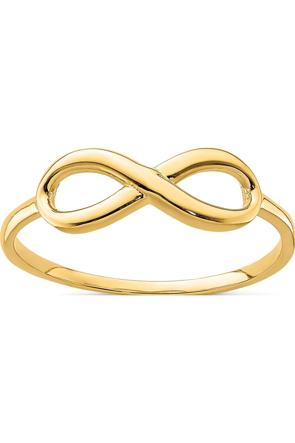 10K Yellow Gold Polished Infinity Ring
