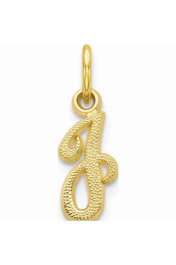 10K Yellow Gold Initial J Charm Made In United States 10c763j
