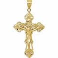 thumbnail image 1 of 10K Yellow Gold Inri Fleur De Lis Crucifix Pendant (57 X 31) Made In United States -Jewelry By Sweet Pea, 1 of 5