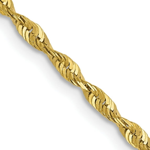 10K Yellow Gold Jbsp's 1.8mm Diamond-Cut Lightweight Rope Chain (30 X 1.8) Made In Peru 8050-30