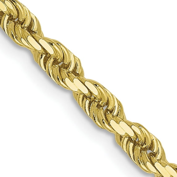 10K Yellow Gold Jbsp's 3mm Diamond-Cut Rope Chain (24 X 3) Made In Peru 8005-24