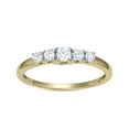 thumbnail image 1 of 10K Yellow Gold Lab Grown Diamond Five-Stone Ring for Women- Elegant Anniversary or Promise Band , F-G, 0.3 Carat TW, (Ring Size : 9), 1 of 2