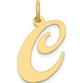 thumbnail image 1 of 10K Yellow Gold Large Fancy Script Letter C Initial Charm (Width 15.55) (Length 17.35) - Jbsp, 1 of 5