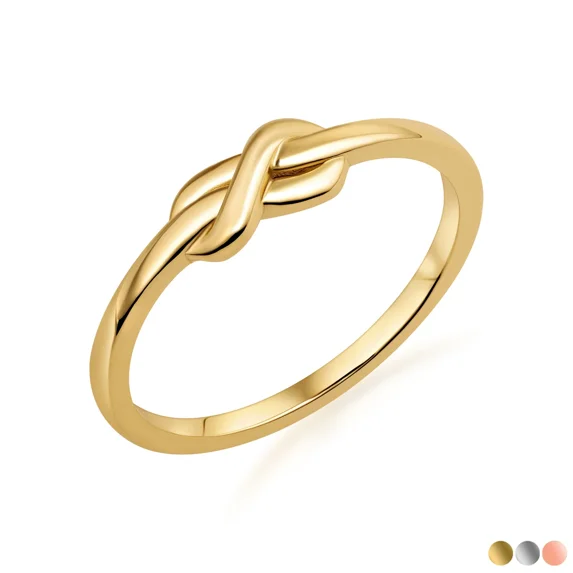 10K Yellow Gold Love Knot Ring (Size 11.75) - Walmart.com
