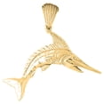 thumbnail image 1 of 10K Yellow Gold Marlin Pendant - 45 mm, 1 of 2