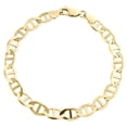 thumbnail image 1 of 10K Yellow Gold Mens 7.50mm Plain Solid Anchor Mariner Link Bracelet 8 Inches, 1 of 3