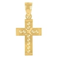 thumbnail image 1 of 10K Yellow Gold Mens Cross Religious Charm Pendant, 1 of 2